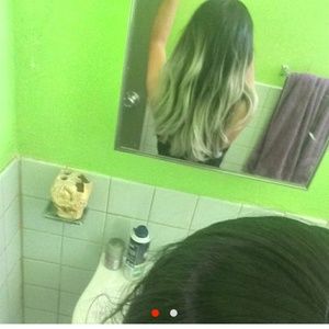 Obre black and silver wig